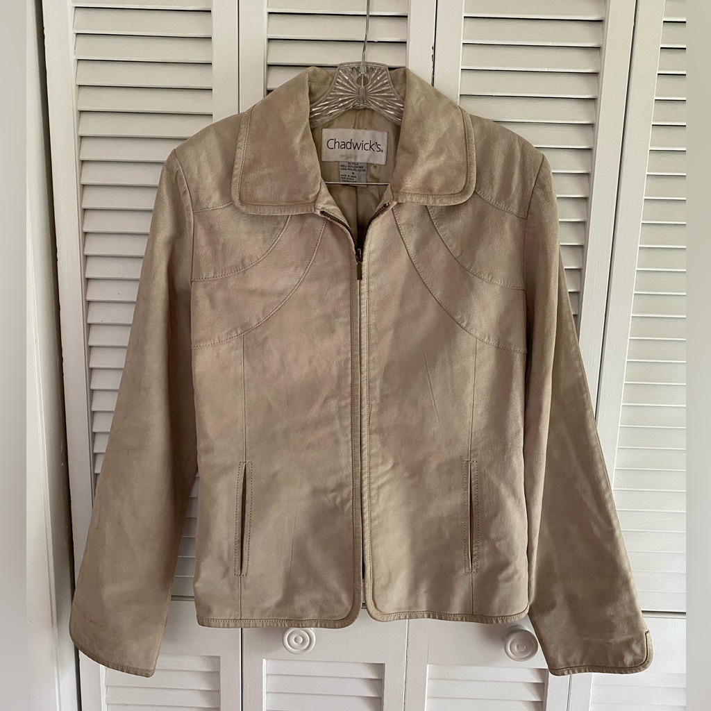 Tan Real Leather Suede Jacket